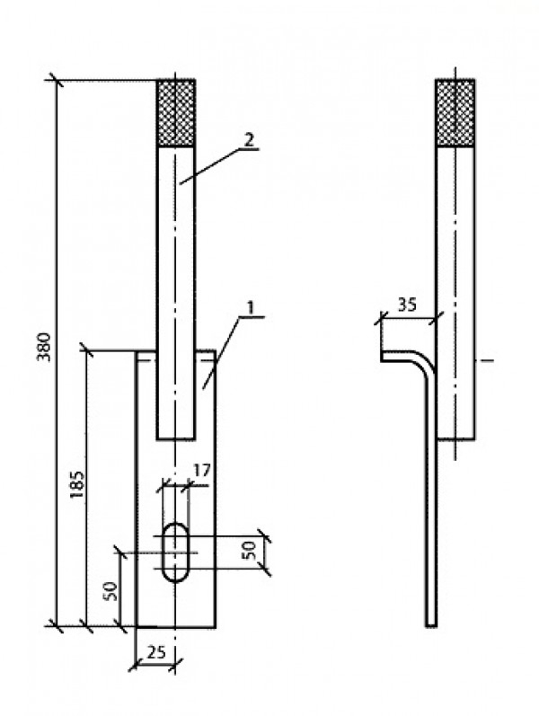 Чертеж оголовка ОГ-5 Чертеж накладки ОГ-5