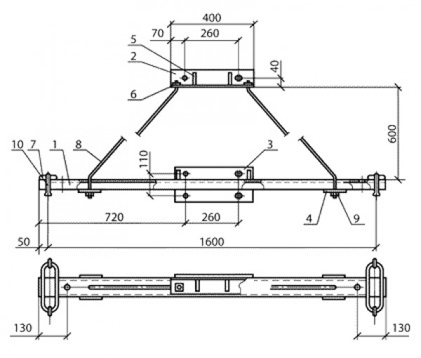 Чертеж траверсы ТМ-15 Чертеж траверсы ТМ-15