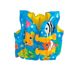 Intex 59661 (41х31см.) Надувной жилет Рыбки intex-59661-41h31sm-naduvnoy-zhilet-rybk