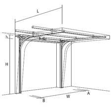Секциялық қақпалардың төмен көтерілуі, сызба