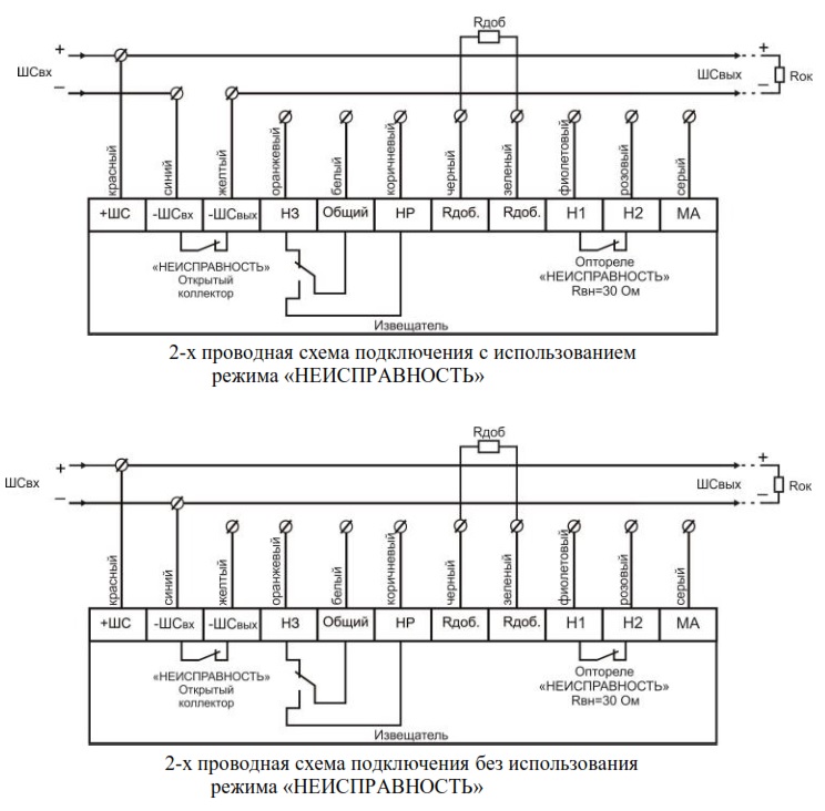 Схемы подключения Спектрон-202 Схемы подключения Спектрон-202