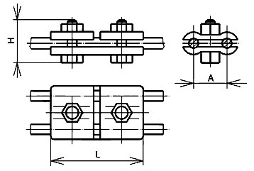Зажим ПС-3-1 (для стальных проводов и канатов)